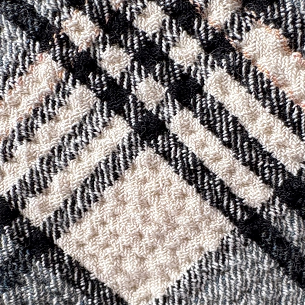 See By Chloe Black and Cream Plaid A-Line Skirt - Picture 4 of 7